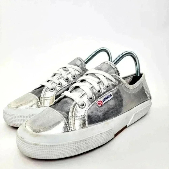 Superga Metallic Mesh Rave Platform Sneakers - 7 - Picture 5 of 9